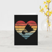 Badminton Player Gifts Retro Sunset Shuttle Birdie カード (黄色い花)