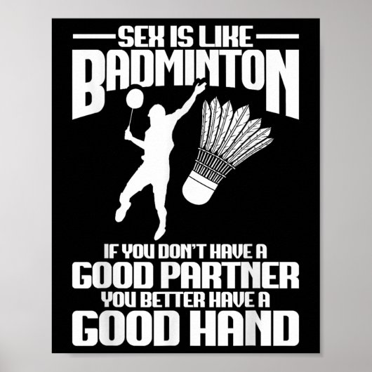 Badminton Player Good Hand Shuttle Player Badminto ポスター (正面)