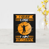 Badminton Player I Never Lose I Win Or I Learn  カード (黄色い花)