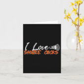 Badminton Player Love Game I Love Shuttle S  カード (黄色い花)