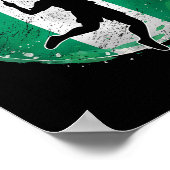 Badminton Player Nigeria Nigerian Flag Nigeria  ポスター (角)