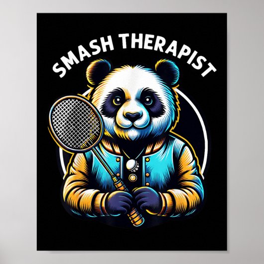 Badminton Player Pun Shuttle Smash Therapist Badmi ポスター (正面)