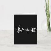 Badminton Player Racket - Heartbeat Ekg Badminton  カード (正面)