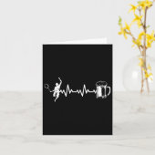 Badminton Player Racket - Heartbeat Ekg Badminton  カード (黄色い花)