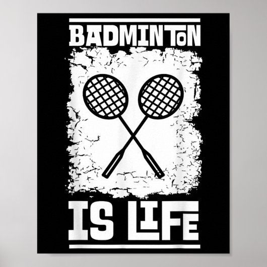 Badminton Player - Racket Shuttle Badminton  ポスター (正面)