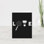 Badminton Player Racket Sports Shuttle Funny Badmi カード (正面)