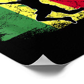 Badminton Player Senegalese Flag Senegal  ポスター (角)