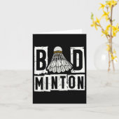 Badminton Player Shuttle  カード (黄色い花)