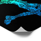 Badminton Player Shuttle Boys Kids Men Youth ポスター (角)