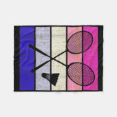 Badminton Player Shuttle Girls Kids Women Youth  フリースブランケット (正面(横))
