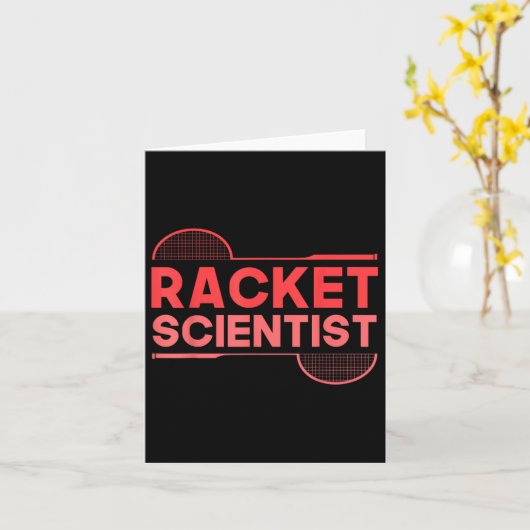 Badminton Player Shuttle Racket Scientist Badminto カード (黄色い花)