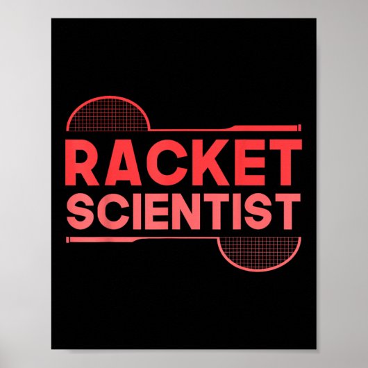 Badminton Player Shuttle Racket Scientist Badminto ポスター (正面)