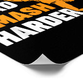 Badminton Player Shuttle Serve Hard Smash Harder ポスター (角)