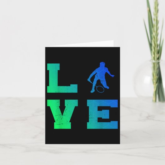 Badminton Player Shuttle Squash Mens Badminton  カード (正面)