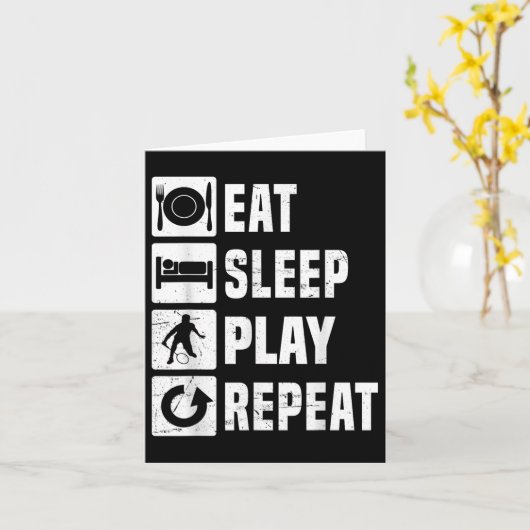 Badminton Player Shuttle Womens Badminton  カード (黄色い花)