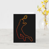 Badminton Player Shuttle Womens Squash Badminton  カード (黄色い花)