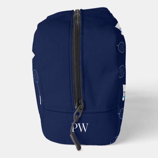 Badminton Player Sports Pattern Monogram ドップキット (右)