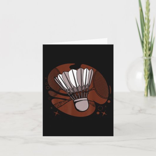 Badminton Player Sportsman Athlete Game Shuttle Lo カード (正面)