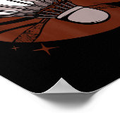 Badminton Player Sportsman Athlete Game Shuttle Lo ポスター (角)