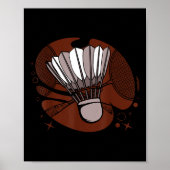 Badminton Player Sportsman Athlete Game Shuttle Lo ポスター (正面)