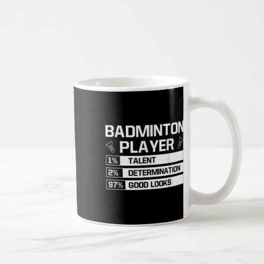 Badminton Player Talent Determination Good Looks S コーヒーマグカップ (右)