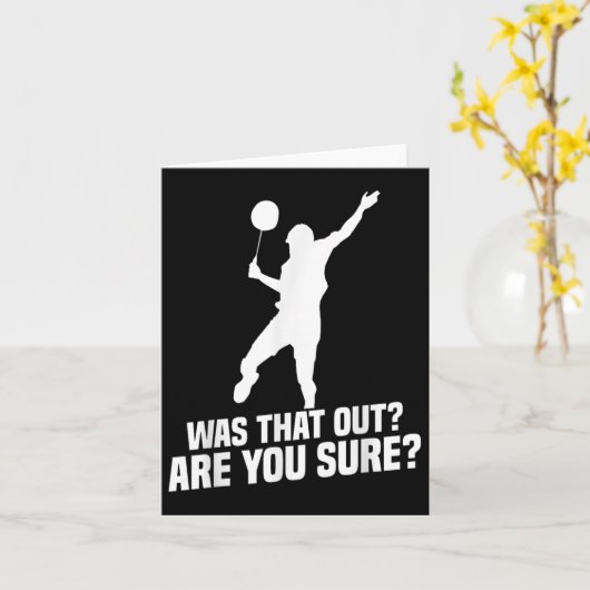 Badminton Player You Sure Shuttle Player Badminton カード (黄色い花)