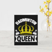 Badminton Queen Whats Your Superpower Sport Shuttl カード (黄色い花)