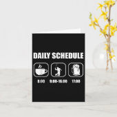 Badminton Racket - Daily Schedule Funny Badminton  カード (黄色い花)