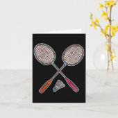 Badminton Racquet And Shuttles Professional Badmin カード (黄色い花)