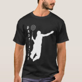 Badminton Racquet Sport Man Boy Strokes Tシャツ (正面)