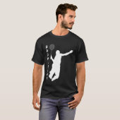 Badminton Racquet Sport Man Boy Strokes Tシャツ (正面フル)
