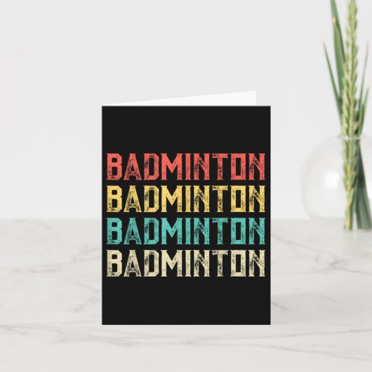 Badminton, Retro Vintage Badminton  カード (正面)