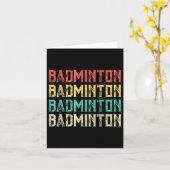 Badminton, Retro Vintage Badminton  カード (黄色い花)