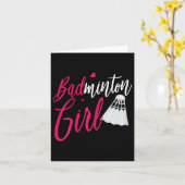 Badminton Shirt Badminton Girl Funny Badminton Pla カード (黄色い花)
