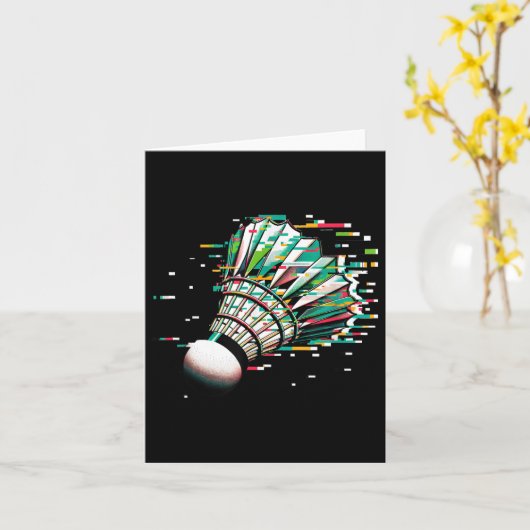 Badminton Shuttle  カード (黄色い花)