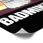 Badminton Shuttle Badminton Player  ポスター (角)
