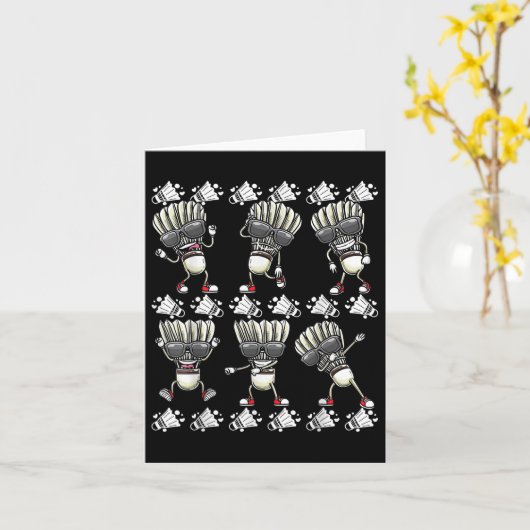 Badminton Shuttle Dancing  カード (黄色い花)