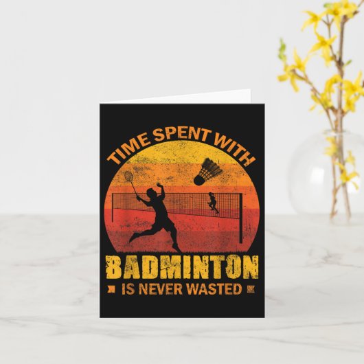 Badminton Shuttle Dancing  カード (黄色い花)