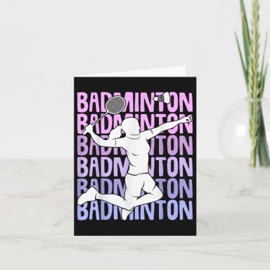 Badminton Shuttle Girls Women  カード (正面)