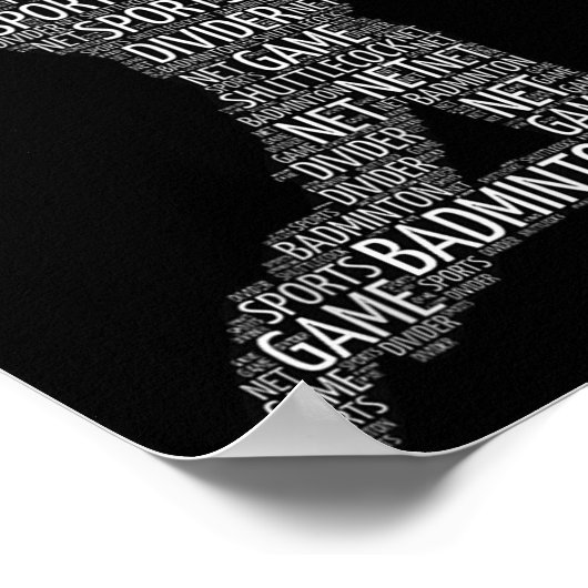 Badminton Shuttle Player  ポスター (角)