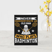 Badminton Shuttle Racket Badminton Player  カード (黄色い花)