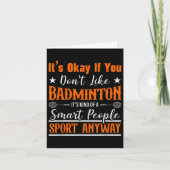 Badminton Shuttle Racket Badminton Player  カード (正面)