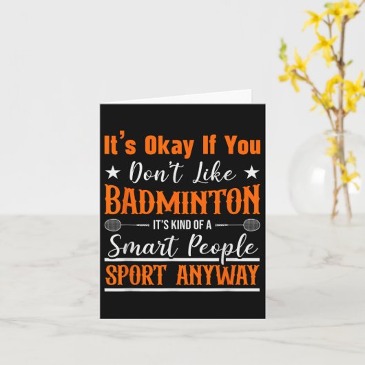 Badminton Shuttle Racket Badminton Player  カード (黄色い花)