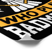 Badminton Shuttle Racket Badminton Player  ポスター (角)