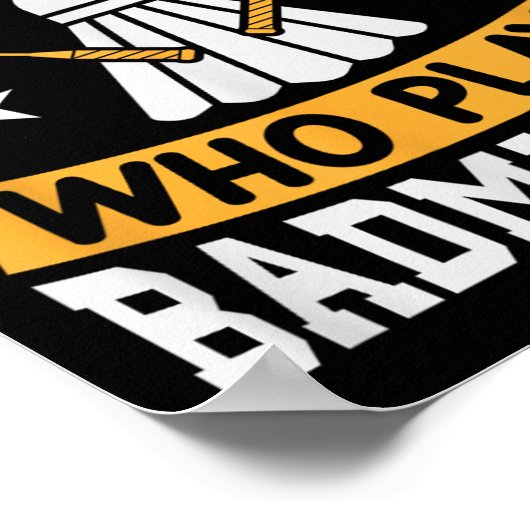 Badminton Shuttle Racket Badminton Player  ポスター (角)