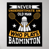 Badminton Shuttle Racket Badminton Player  ポスター (正面)