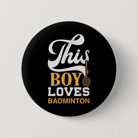 Badminton Shuttle Racket Badminton Player _7  缶バッジ (正面)
