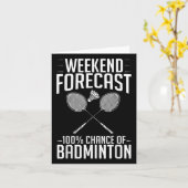 Badminton Shuttle Racket Birdie Player カード (黄色い花)