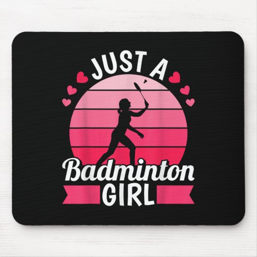 Badminton Shuttle Racket - Racquet Just A Badminto マウスパッド (正面)