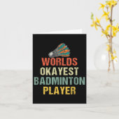 Badminton Shuttle Sayings  カード (黄色い花)